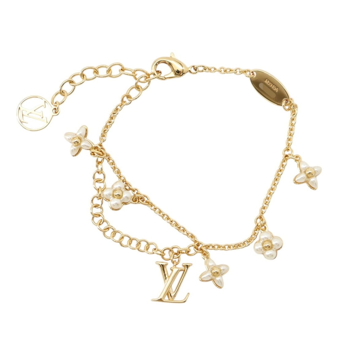 Louis Vuitton Bracelet LV Floragram M0940A LOUIS VUITTON Women's BRACELET: --- Catalog ---Category: SizeLength: 15.5cm - 18.5cm / 6.1'' - 7.28''Total Length: 19.5cm / 7.67''Category: DesignType: Charm braceletColor: GoldGender: WomenMaterial: MetalCategory: GeneralLine: Exot