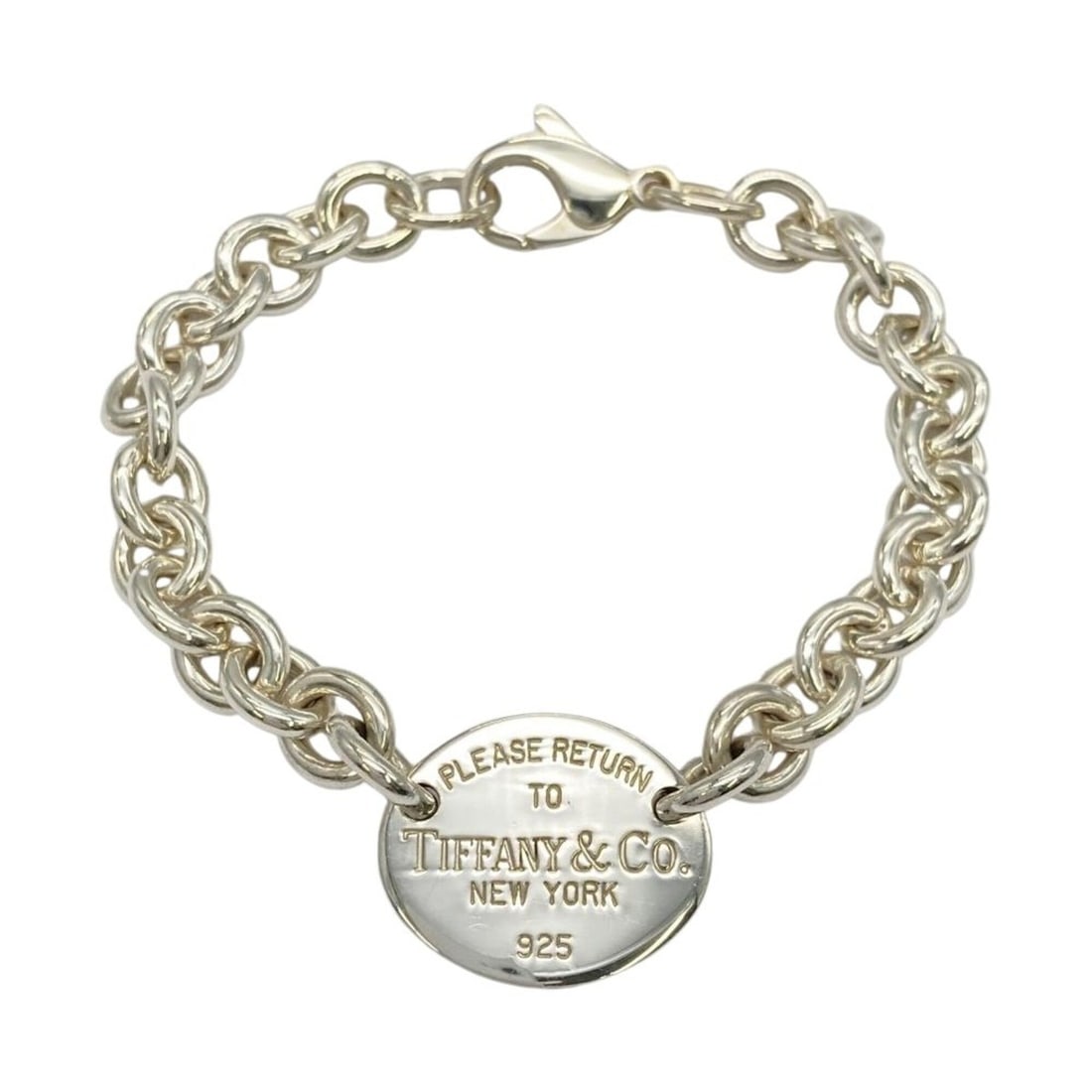 Tiffany & Co. Return to Oval Tag Bracelet, SV925, 27.6g, Silver, 17cm, Accessory: --- Catalog ---Category: SizeLength: 17cm / 6.69''Category: DesignType: Charm braceletGender: WomenMaterial: Silver 925Category: GeneralBrand: Tiffany--- Item List ---Section: ConditionRanking: Rank B