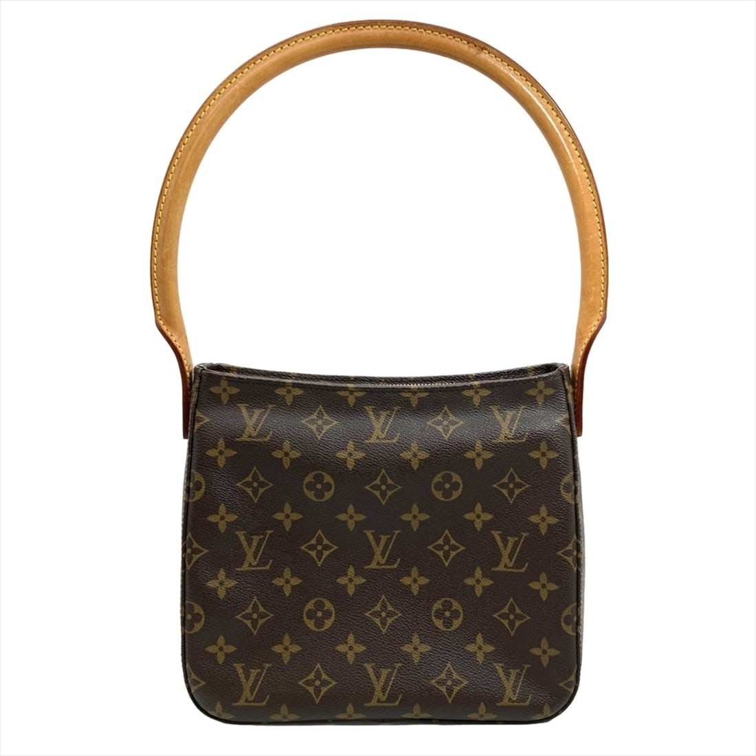 Louis Vuitton Looping MM Handbag, Monogram Canvas, M51146, Brown, Gold Hardware, SD1001