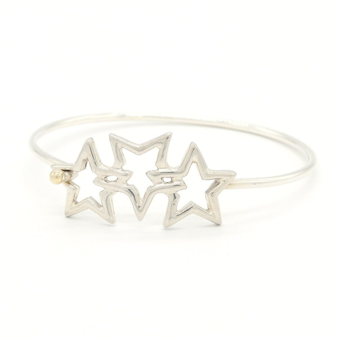 Tiffany & Co. Triple Star Bangle SV Sterling Silver 925 Pendant Choker Women's TIFFANY CO.