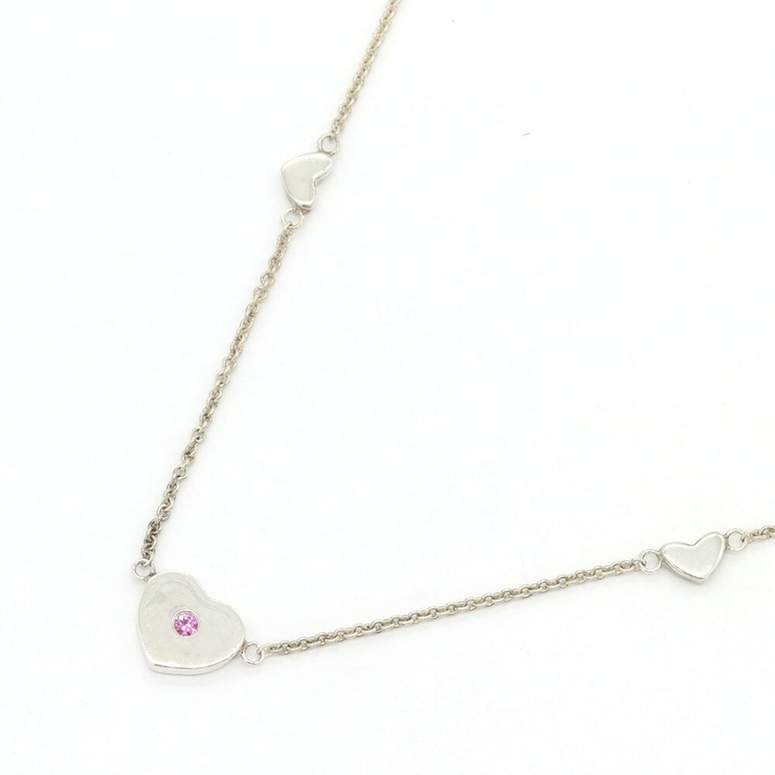 Tiffany & Co. Necklace, 7 Hearts, Sterling Silver 925 Pendant Choker, Women's.