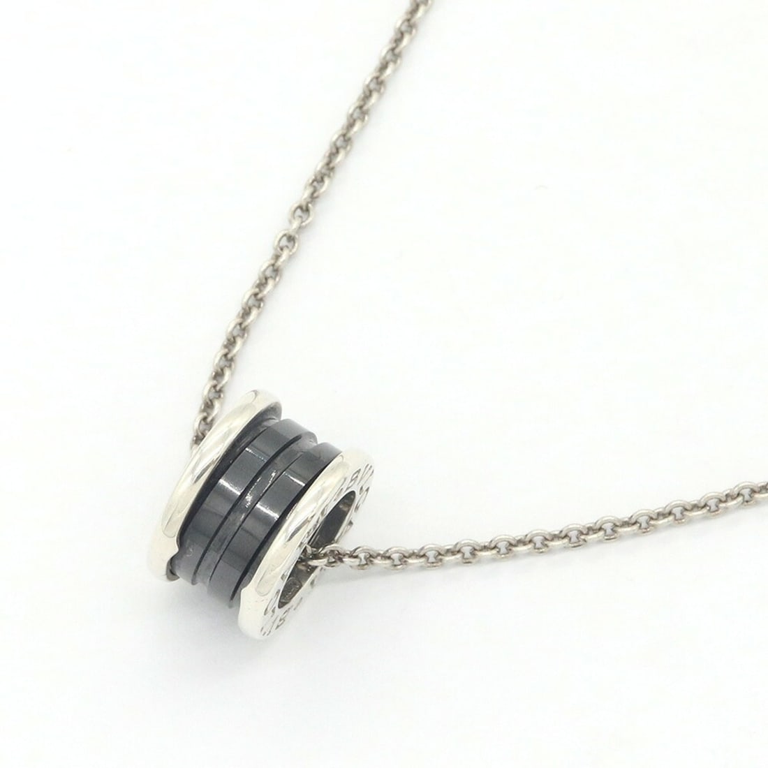 BVLGARI Save the Children B.zero1 Sterling Silver 925 Ceramic Pendant Necklace Charity Women's Men's