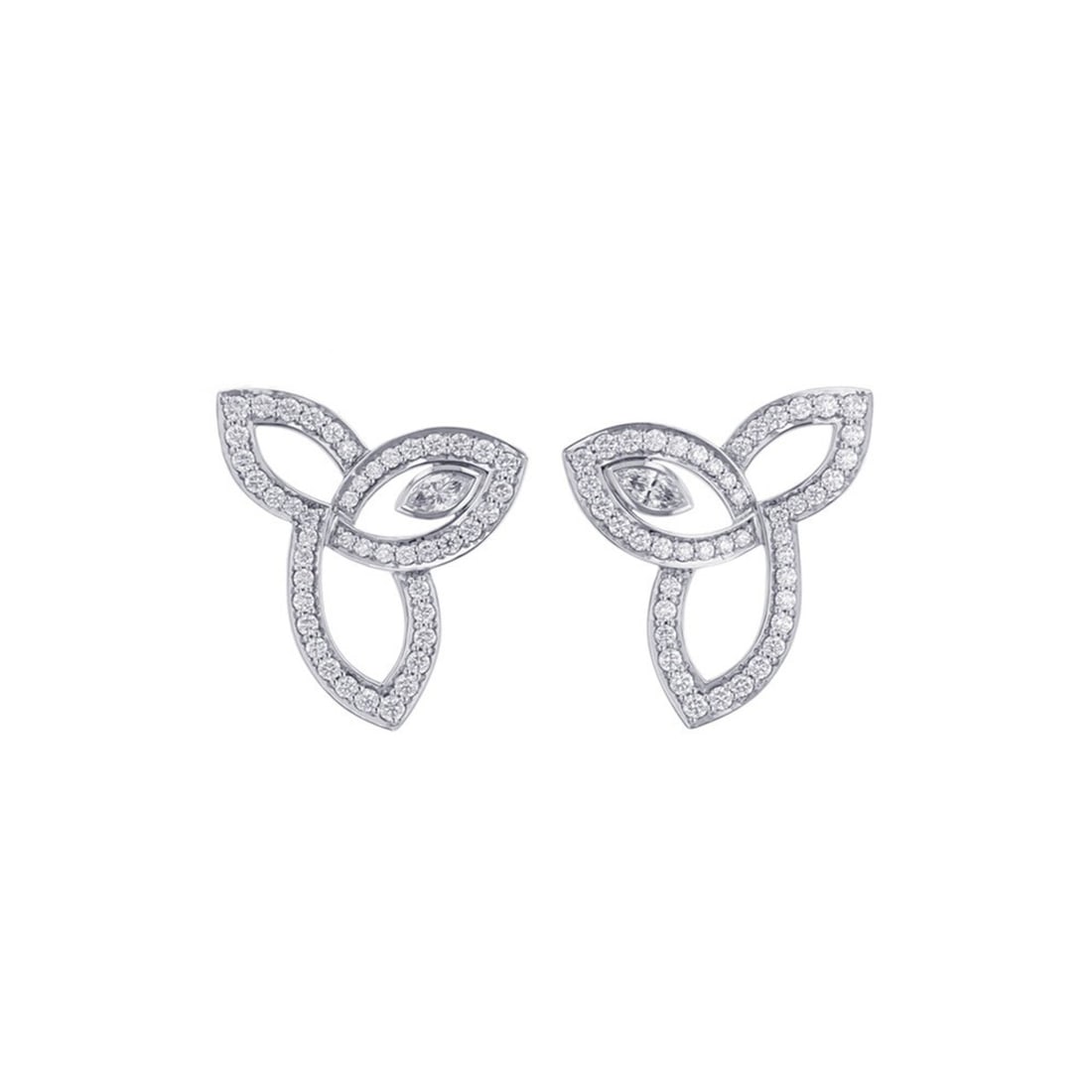 Harry Winston Lily Cluster Earrings, 92 Diamonds (approx. 0.68ct total), Pt950 Platinum, EADPMQRFLC.