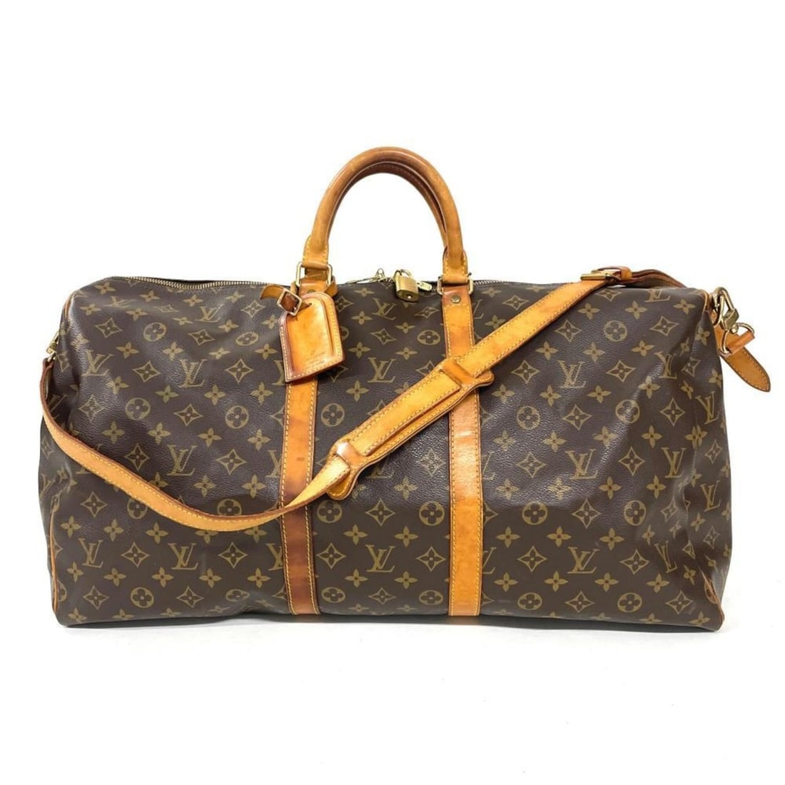 Louis Vuitton Keepall 55 Boston Bag, Monogram Canvas, M41424, Brown, Gold Hardware (1 of 16)
