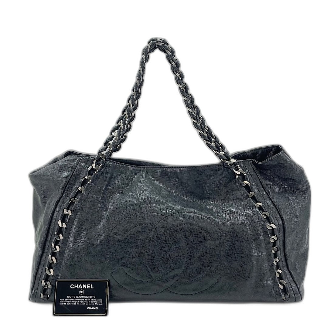 Chanel Luxury Line Shoulder Bag, Black