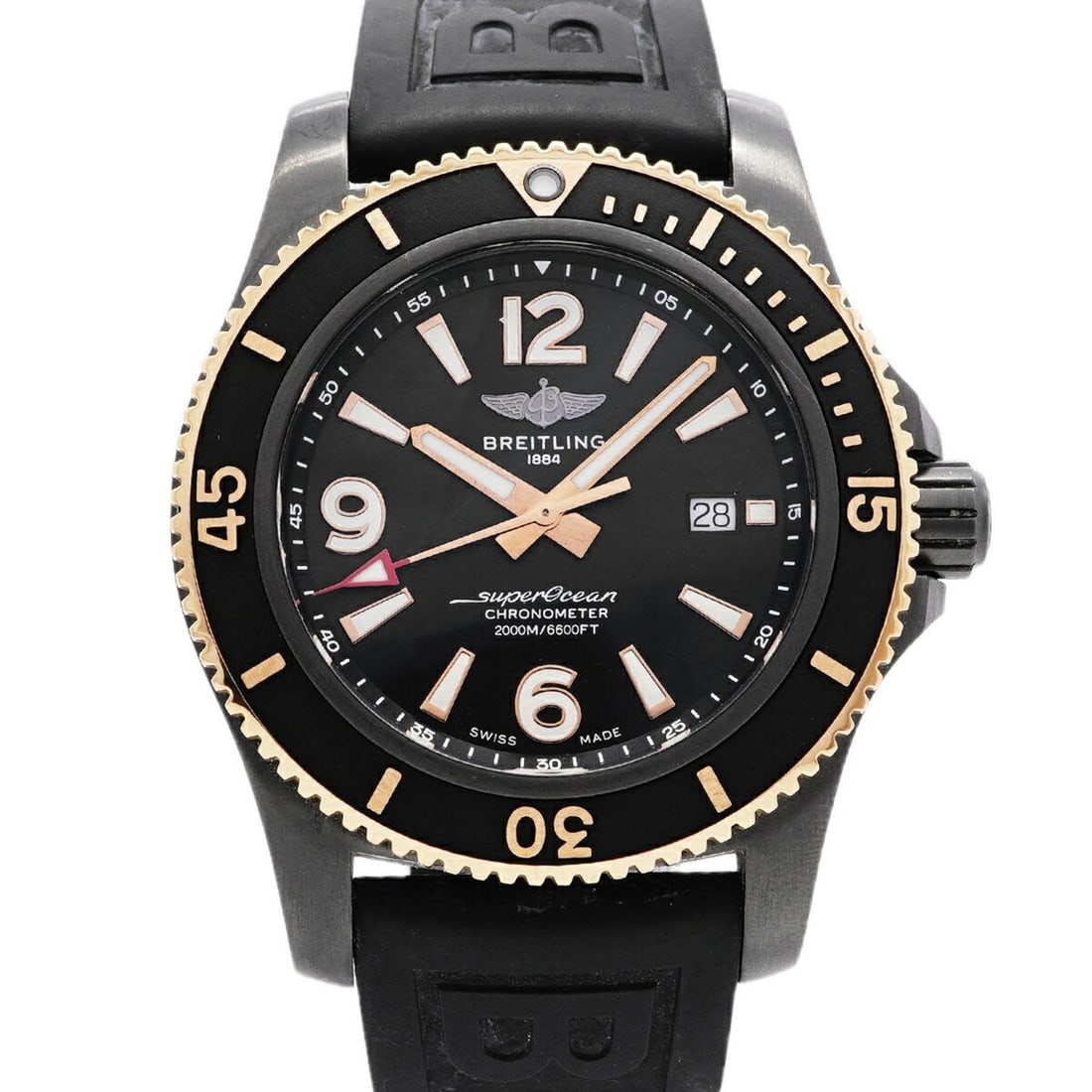 Breitling Superocean Automatic 46 U17368 Black Dial Men's Watch: --- Catalog ---Category: SizeWrist Size: 21cm / 8.26''Case Diameter: 46mm / 1.81''Category: DesignType: WristwatchGender: MenColor (Dial): BlackMaterial (Band): RubberCategory: GeneralMPN: U17368Brand