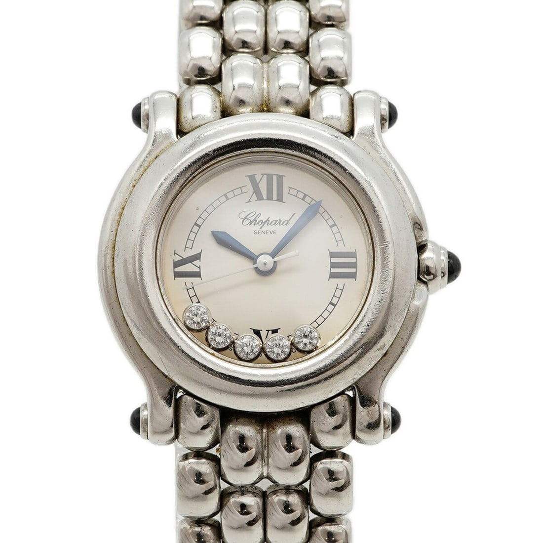 Chopard Happy Sport Diamond 27 8250-23 Ivory Dial Women's Watch: --- Catalog ---Category: SizeWrist Size: 14cm / 5.51''Case Diameter: 26.2mm / 1.03''Category: DesignType: WristwatchGender: WomenColor (Dial): IvoryMaterial (Band): Stainless steelCategory: GeneralMPN