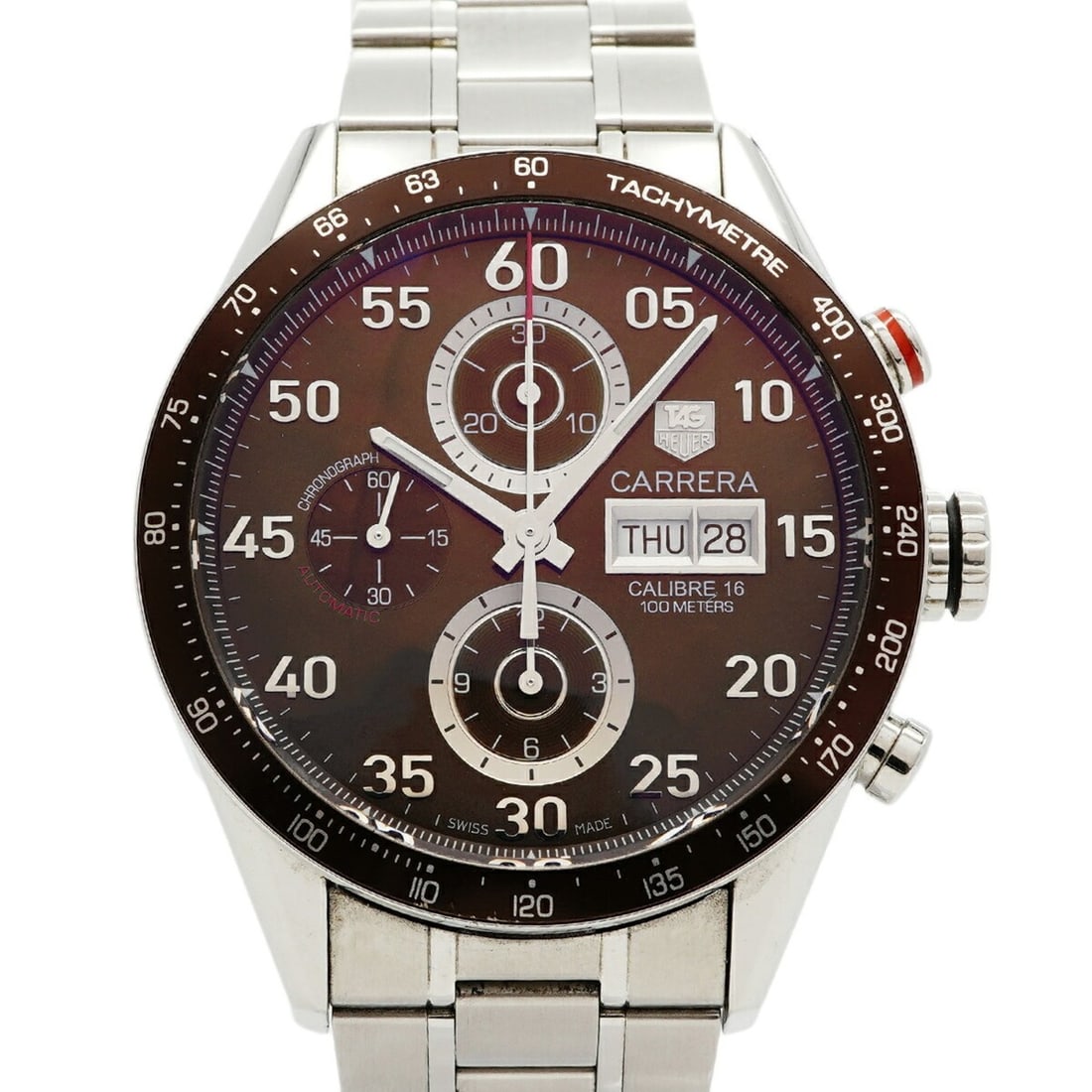 TAG Heuer Carrera Calibre 16 Day-Date CV2A12 Brown Dial Men's Watch