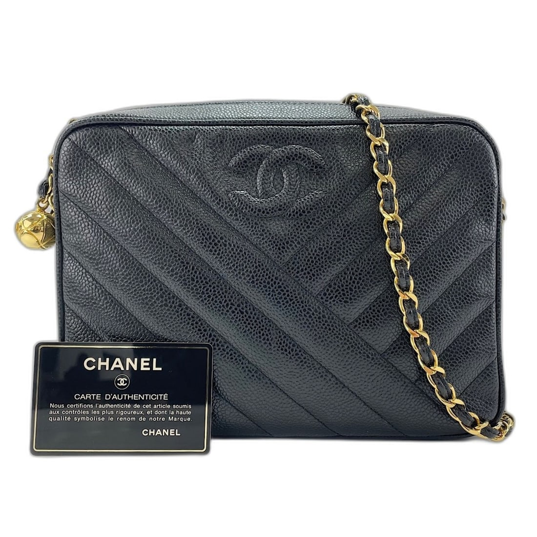 Chanel CHANEL Shoulder Bag Black: --- Catalog ---Category: SizeSize (HxWxD): 16cm x 23cm x 7cm / 6.29'' x 9.05'' x 2.75''Category: DesignType: Shoulder bagColor: BlackGender: WomenCategory: GeneralBrand: Chanel--- Item List