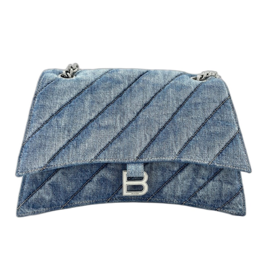 Balenciaga Crush Shoulder Bag, Blue: --- Catalog ---Category: SizeSize (HxWxD): 20cm x 32cm x 11cm / 7.87'' x 12.59'' x 4.33''Category: DesignType: Shoulder bagColor: BlueGender: WomenCategory: GeneralBrand: Balenciaga--- Item List