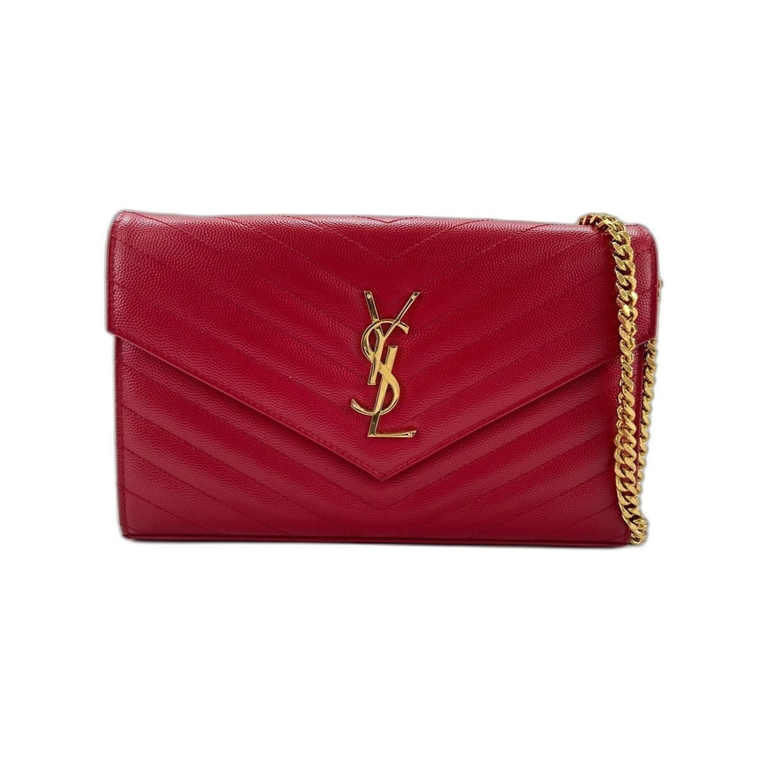 Yves Saint Laurent SAINT LAURENT PARIS Cassandra Shoulder Bag Red: --- Catalog ---Category: SizeSize (HxWxD): 14cm x 22cm x 2cm / 5.51'' x 8.66'' x 0.78''Strap Length: 104cm / 40.94''Category: DesignType: Shoulder bagColor: Red colorGender: WomenCategory: