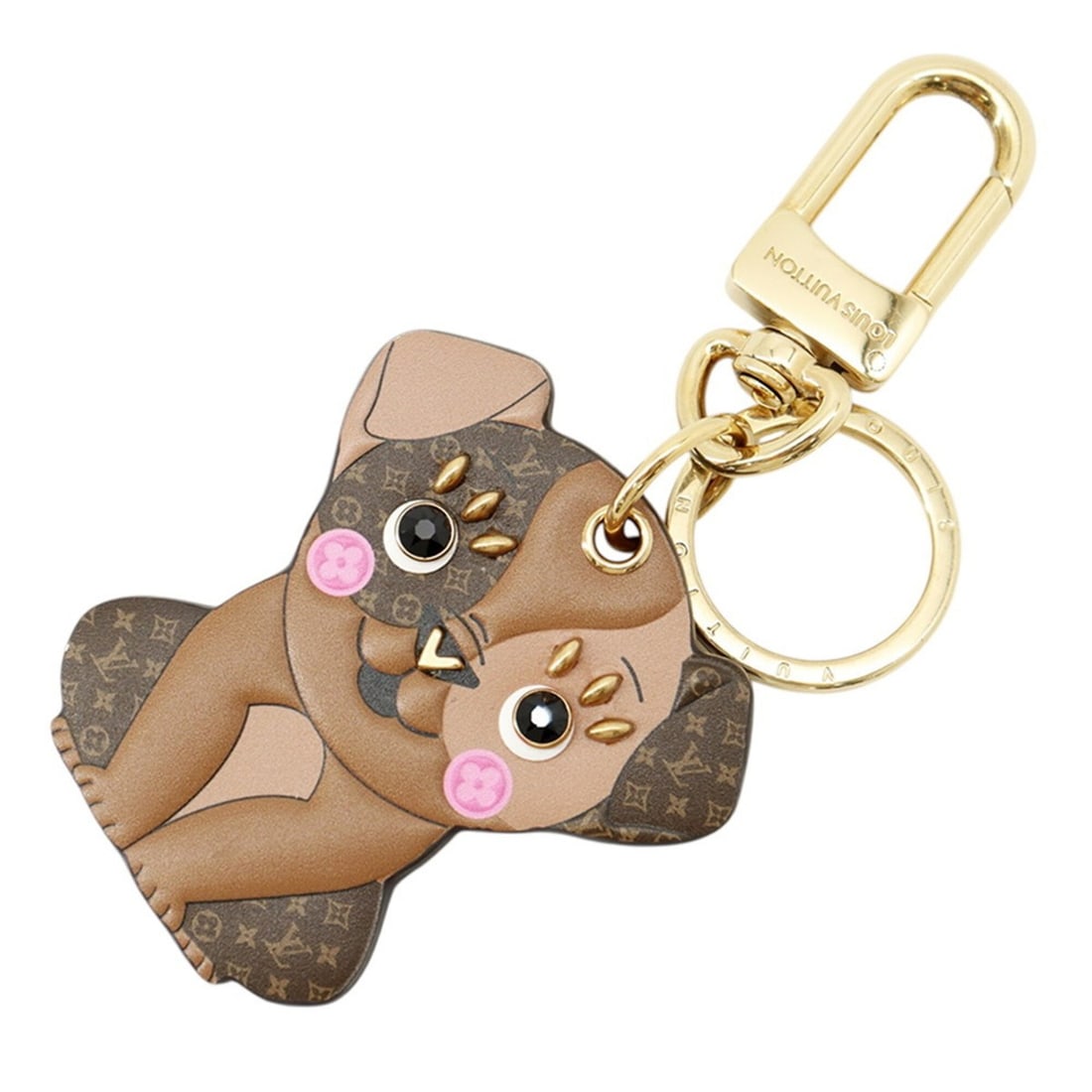 Louis Vuitton Accessory Bag Charm Monogram Portefeuille LV Puppy M80242 LOUIS VUITTON Keychain Dog: --- Catalog ---Category: SizeSize (HxWxD): 5.7cm x 5.5cm / 2.24'' x 2.16''Category: DesignType: KeyringColor: BrownGender: Women,MenMaterial: MonogramCategory: GeneralBrand: Louis VuittonCountry of Or