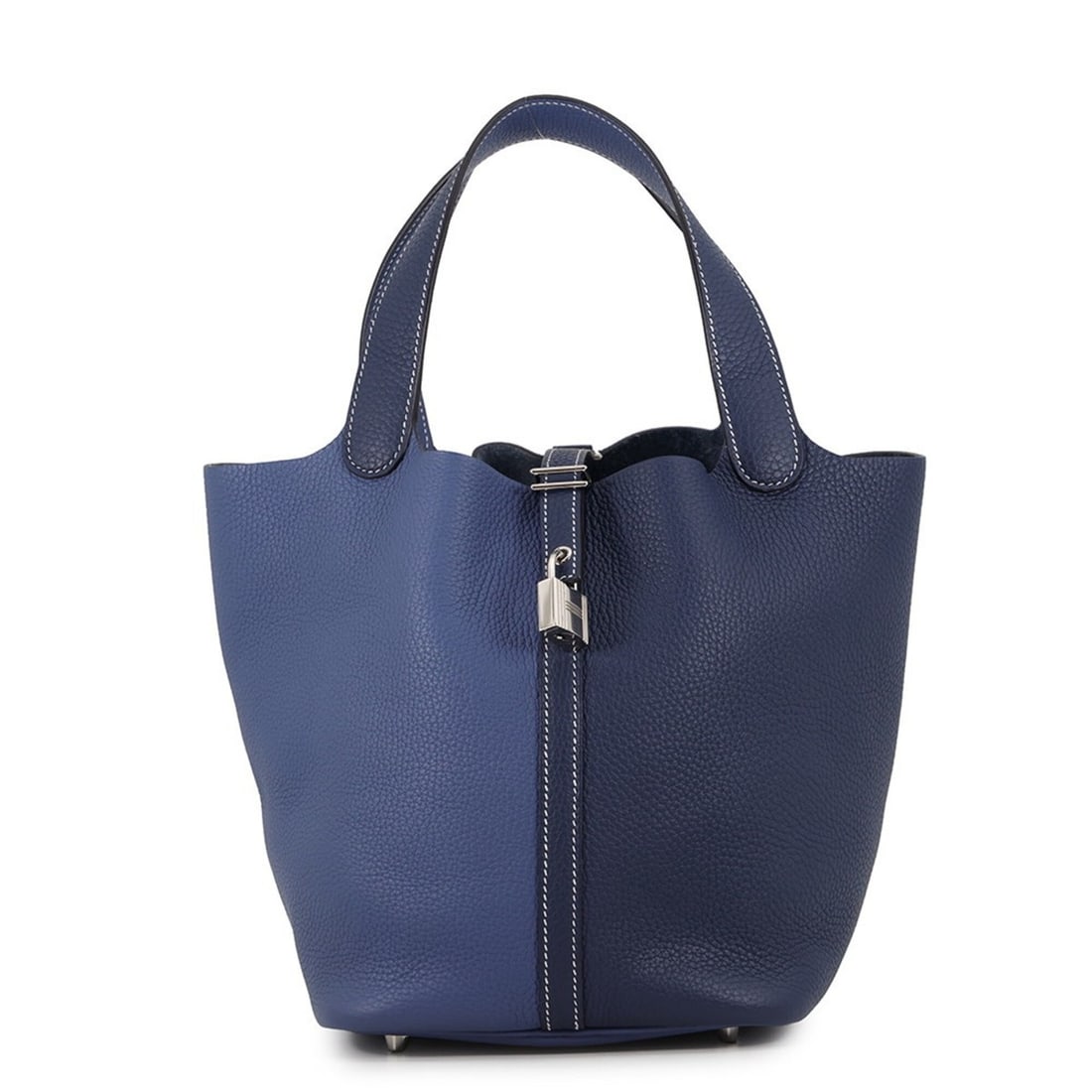 Hermes Picotin Lock MM Casaque Blue Saphir Brighton Taurillon Clemence Z stamp handbag women's: --- Catalog ---Category: SizeSize (HxWxD): 22cm x 22cm x 17cm / 8.66'' x 8.66'' x 6.69''Category: DesignType: HandbagColor: Bleu SaphirGender: WomenMaterial: Taurillon clemence leather Category: Gener