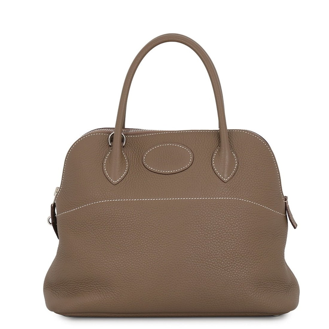 Hermes Bolide 31 Handbag, Etoupe, Taurillon Clemence Leather, C Stamp, HERMES 2-way Shoulder Bag, (1 of 15)