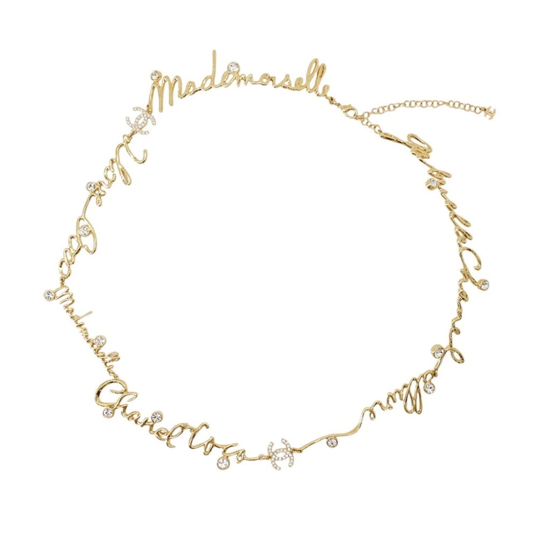 Chanel Necklace I LOVE COCO Coco Mark Rhinestone I24 S ABD430 CHANEL Long NECKLACE