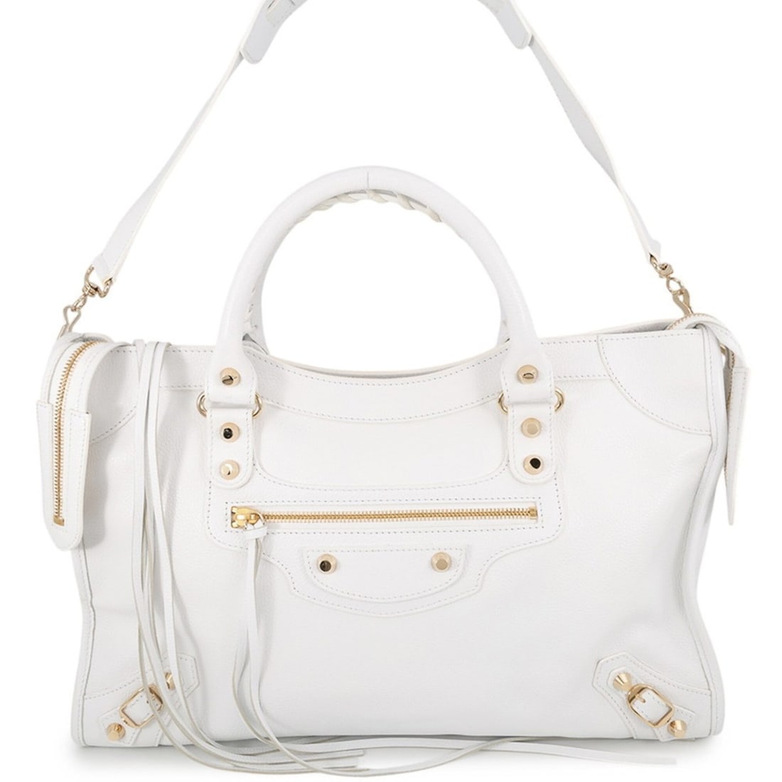 Balenciaga handbag The City leather 115748 BALENCIAGA 2-way shoulder bag white