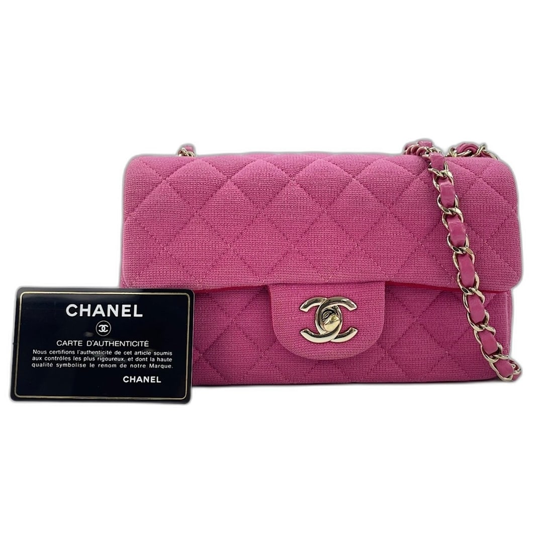 Chanel Mini Matelassé Shoulder Bag, Pink