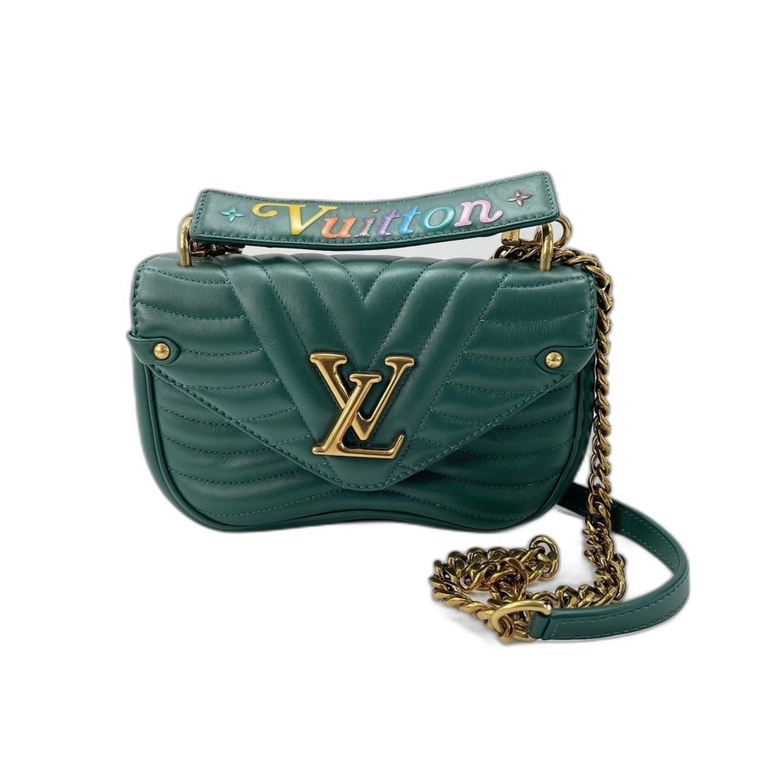 Louis Vuitton New Wave PM Shoulder Bag, Green: --- Catalog ---Category: DesignType: Shoulder bagColor: GreenGender: WomenCategory: GeneralBrand: Louis Vuitton--- Item List ---Section: ConditionRanking: Rank AB Used - Traces of usage, scratches /