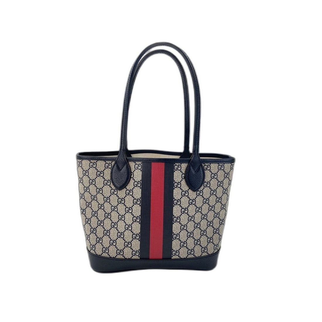 Gucci Ophidia Small Tote Bag, Navy: --- Catalog ---Category: SizeHandle Drop: 19.50cm / 7.68''Size (HxWxD): 21cm x 25cm x 11cm / 8.26'' x 9.84'' x 4.33''Category: DesignType: Tote bagColor: NavyGender: WomenCategory: GeneralLine: