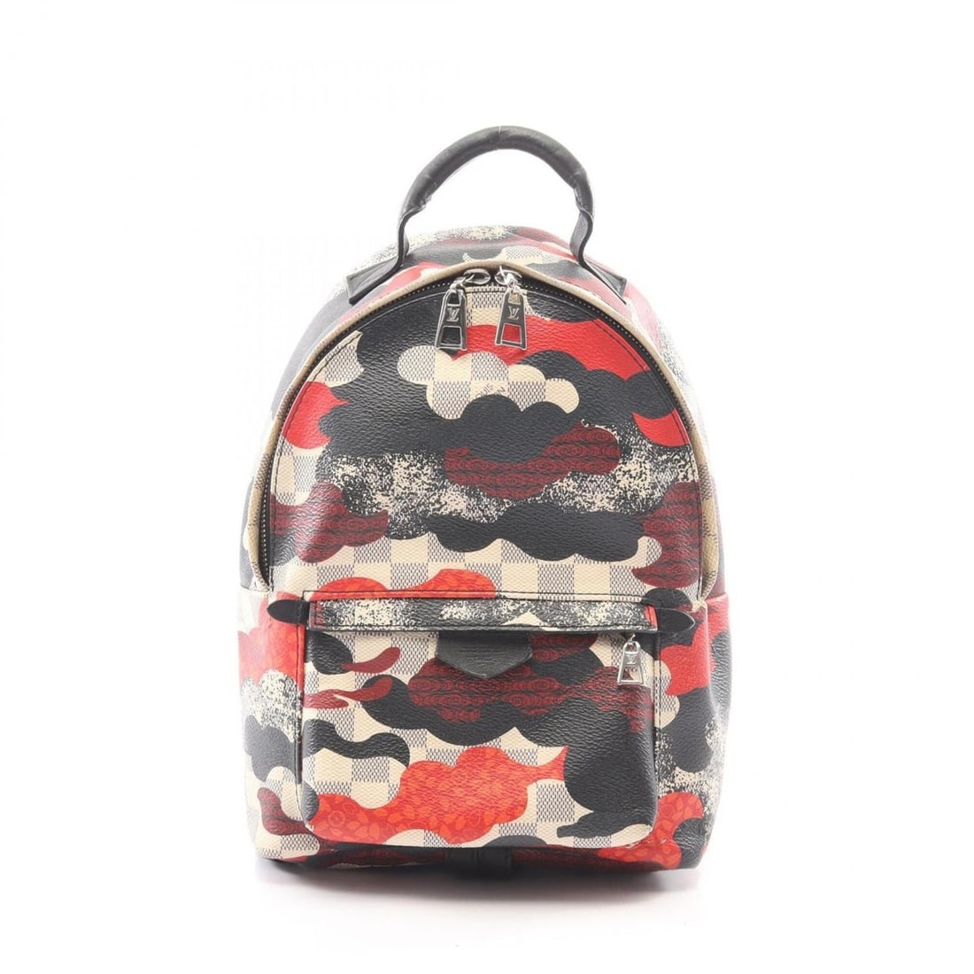 Louis Vuitton Palm Springs PM Damier Azur Backpack/Handbag, Coated Canvas and Leather, Women's,: --- Catalog ---Category: SizeSize (HxWxD): 30cm x 20cm x 10cm / 11.81'' x 7.87'' x 3.93''Category: DesignType: Backpack, HandbagColor: Black, Red color, WhiteGender: WomenMaterial: PVC , Coated