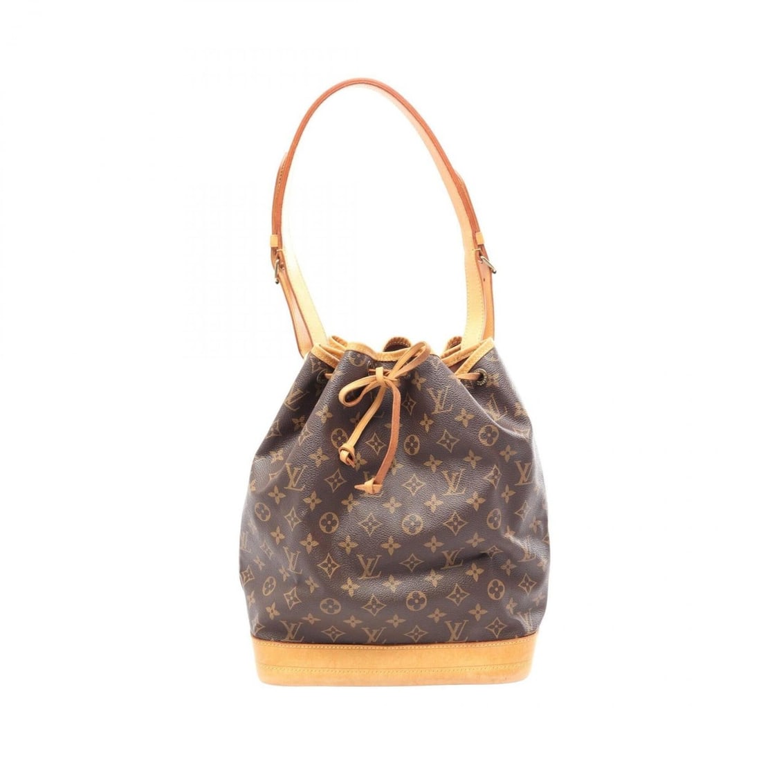 Louis Vuitton Noe Monogram Shoulder Bag/Handbag, Coated Canvas and Leather, Women's, Brown, M42224: --- Catalog ---Category: SizeSize (HxWxD): 34cm x 26cm x 19cm / 13.38'' x 10.23'' x 7.48''Category: DesignType: Handbag, Shoulder bagColor: BrownGender: WomenMaterial: PVC , Coated canvas , Leather