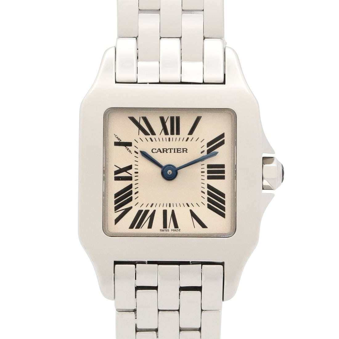 Cartier Santos Demoiselle SM Watch, Stainless Steel, Ladies, Ivory (W25064Z5)
