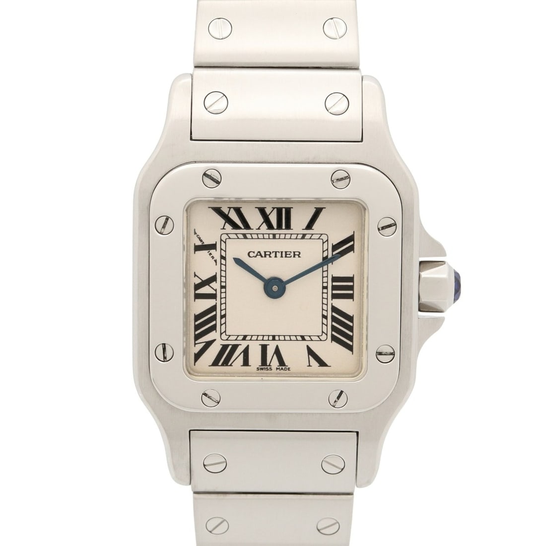 Cartier Santos Galbee SM Watch, Stainless Steel, Ladies, Silver Tone, W20056D6 (1 of 15)