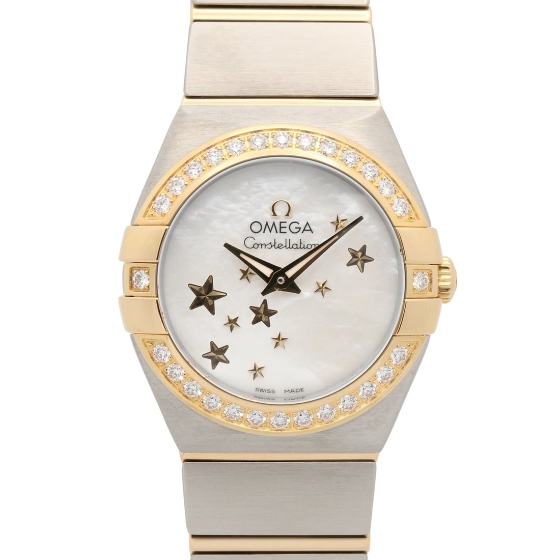 Omega Constellation Brushed Watch, 18K (Yellow Gold) Stainless Steel, Ladies', White/White (1 of 13)