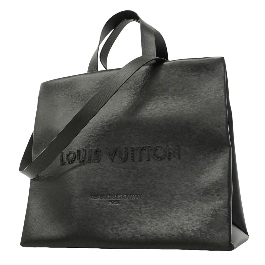 Louis Vuitton LV Packaging Shopper Tote MM M28309 Noir (Black) 2-way bag for men