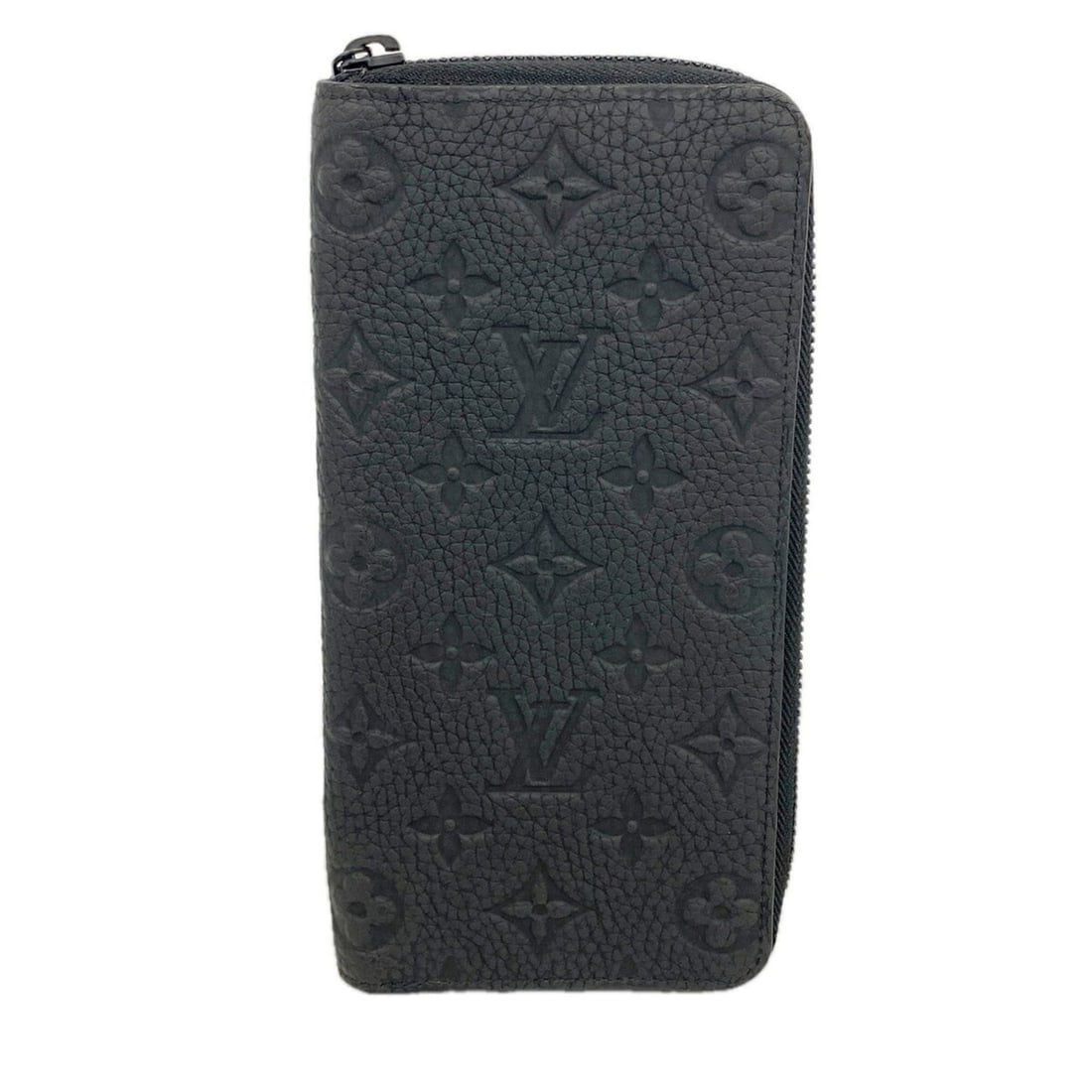Louis Vuitton Long Wallet, Taurillon Leather, Zippy Wallet Vertical, M69047, Noir (Men's)