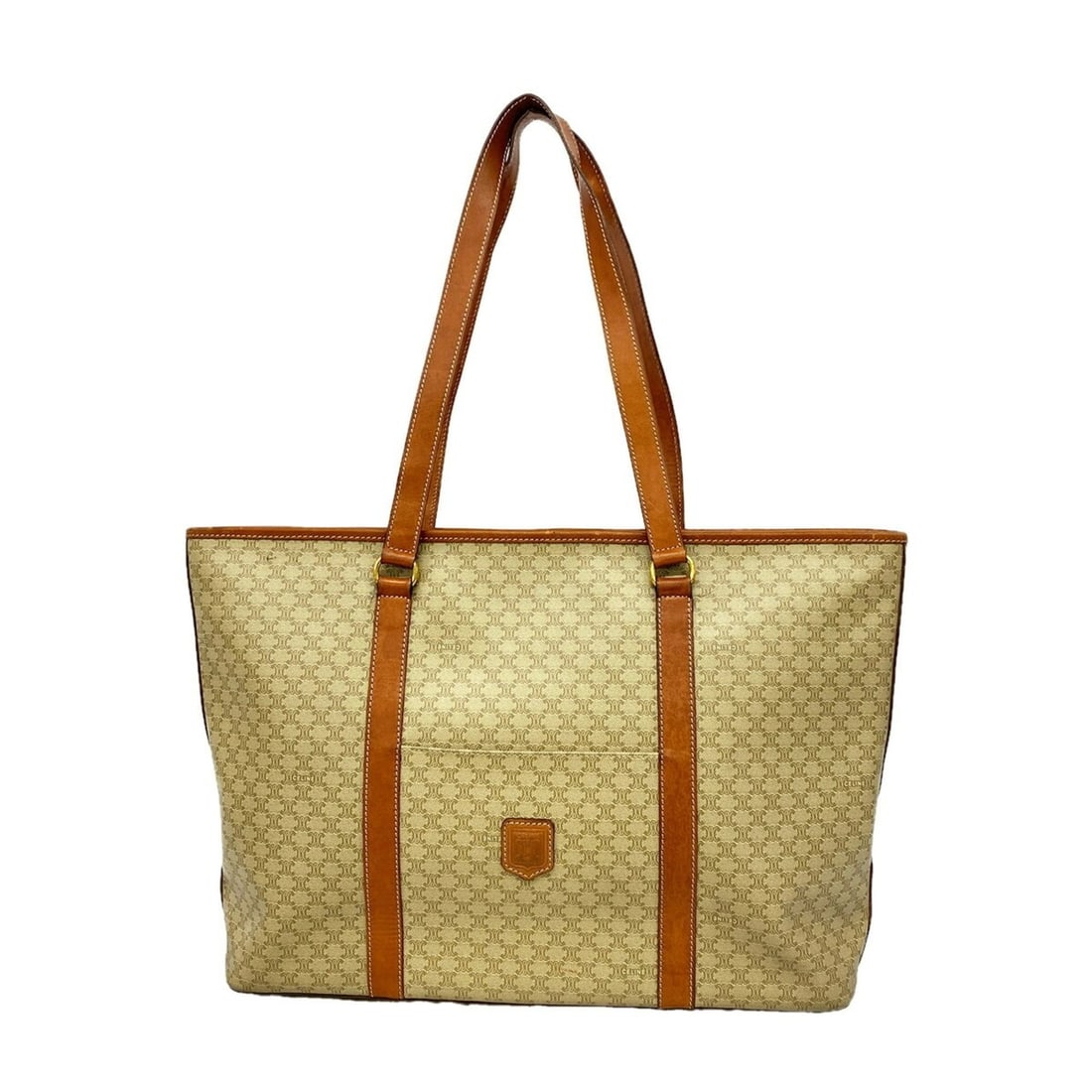 Celine Macadam Tote Bag, Brown, Women's