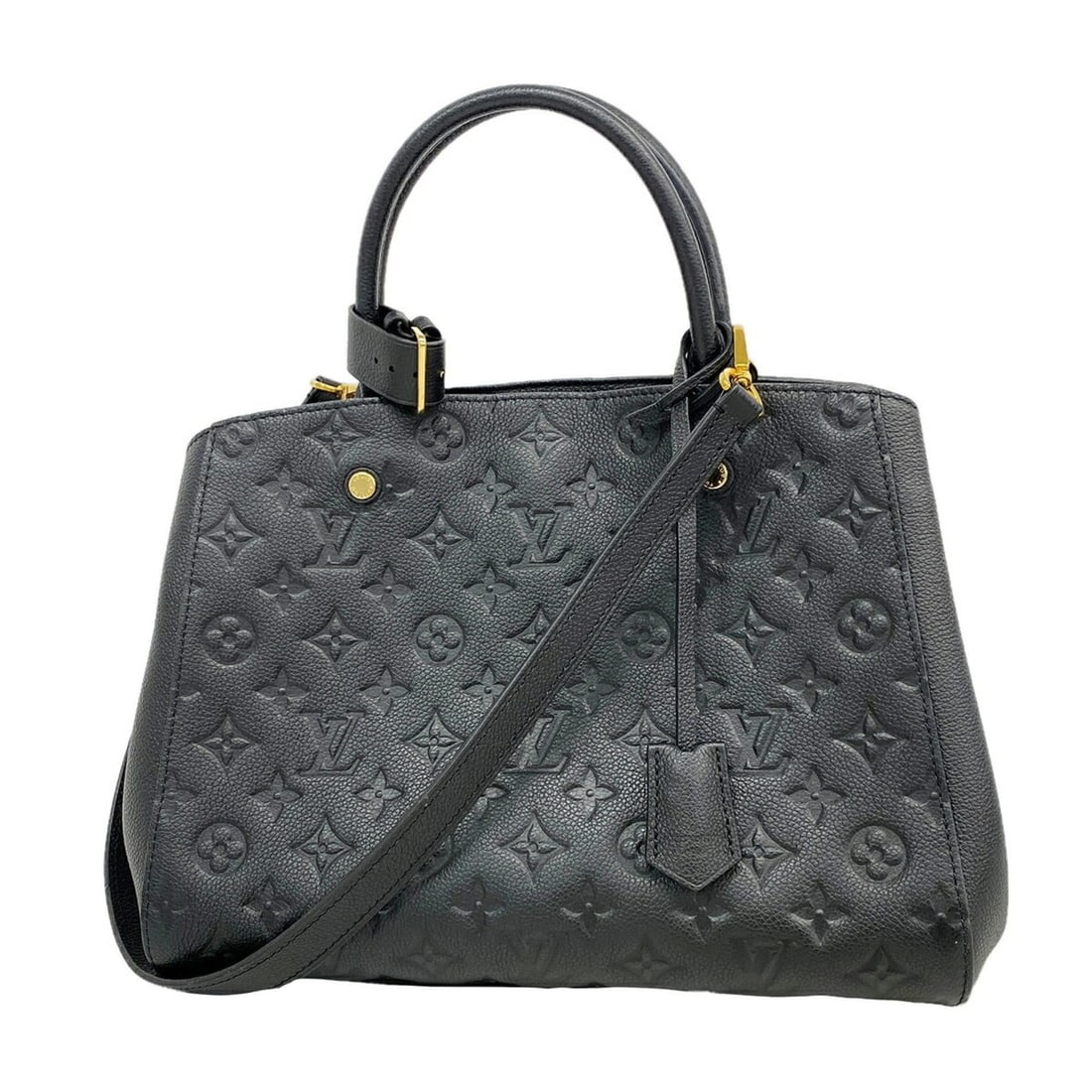 Louis Vuitton Monogram Empreinte Montaigne MM Handbag M41048 Noir 2-way bag for women