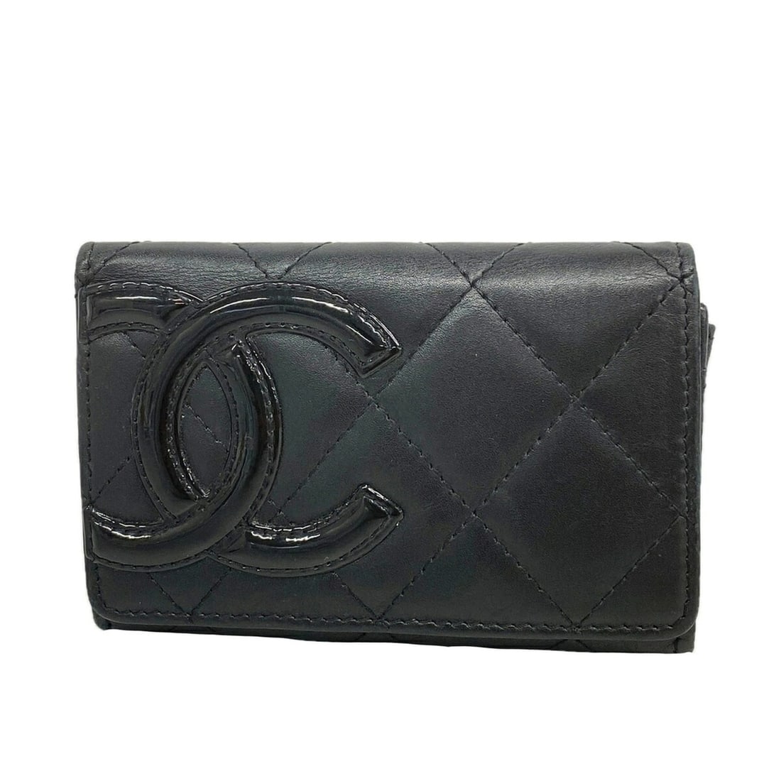 Chanel Cambon Lambskin Business Card Holder/Card Case, Black, Women's: --- Catalog ---Category: DesignType: Card caseColor: BlackGender: WomenMaterial: Leather Leather/Fur Type: LambskinCategory: GeneralBrand: ChanelCategory: Physical PropertiesSize (HxWxD): 7cm x 11.5cm