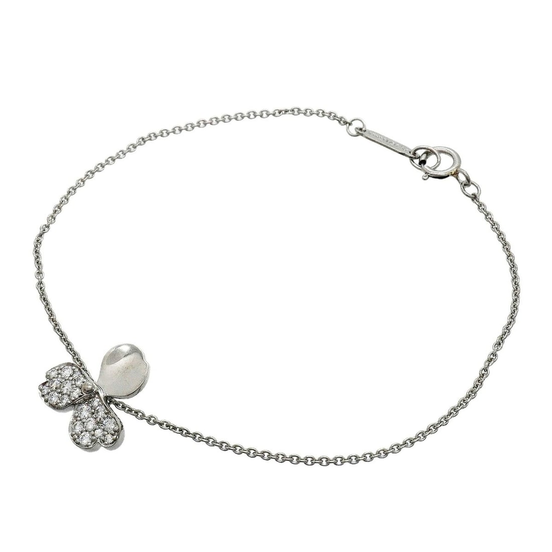 Tiffany & Co. Paper Flower Bracelet, Platinum 950, Diamond, Ladies': --- Catalog ---Category: SizeLength: 16cm / 6.29''Category: DesignType: Charm braceletStone: DiamondGender: WomenMaterial: Platinum 950Category: GeneralBrand: Tiffany--- Item List ---Section: Conditio