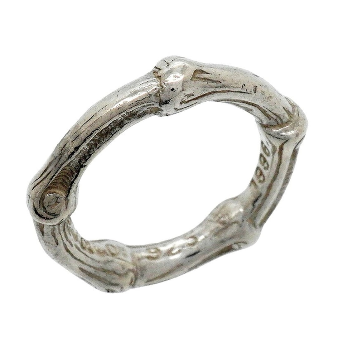 Tiffany & Co. Bamboo Ring, Sterling Silver 925, Size 9.5, Women's