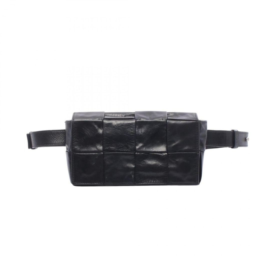 Bottega Veneta Cassette Belt Bag Maxi Intrecciato Waist Body Handbag Leather Men's Women's Black