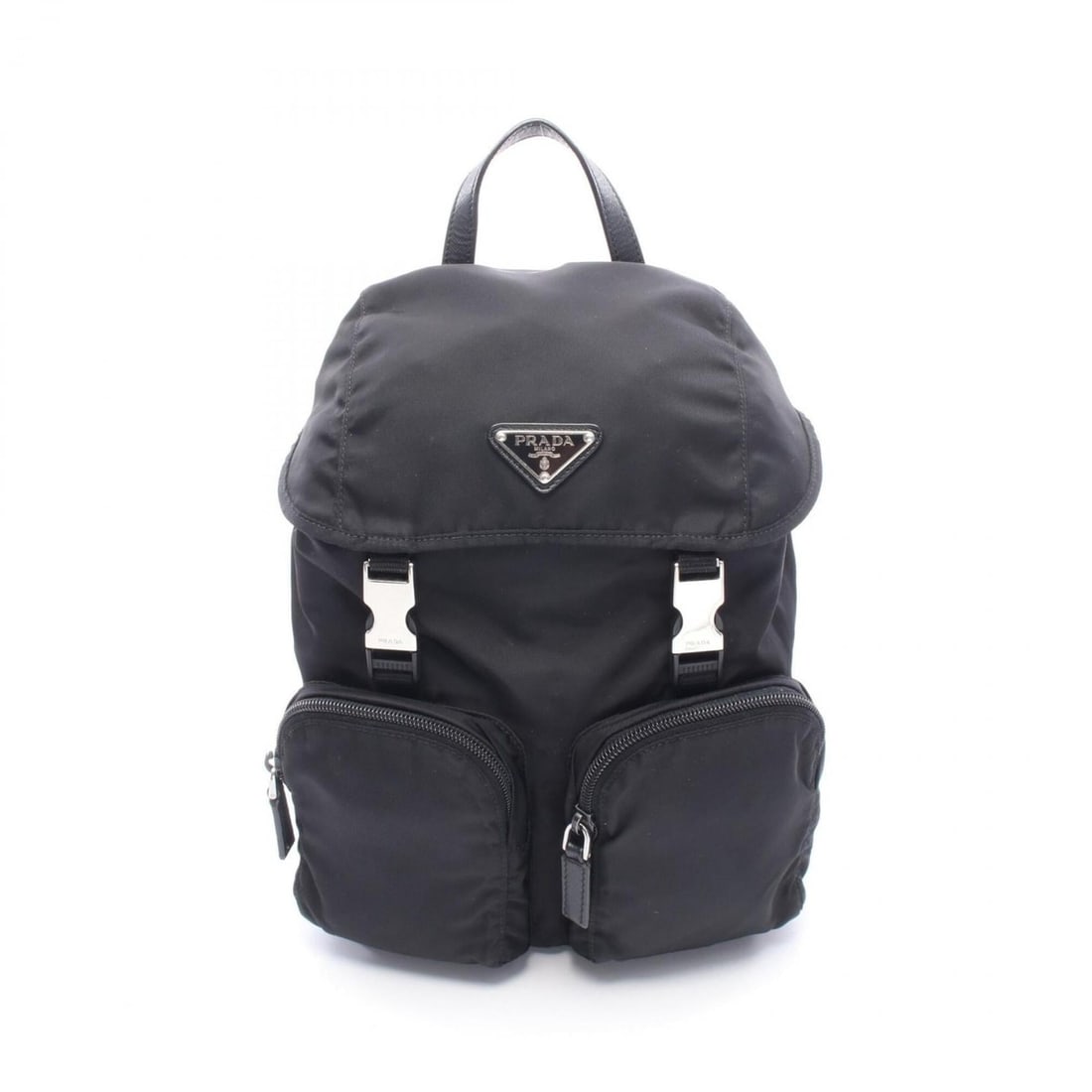 Prada VELA Backpack/Handbag, Nylon and Leather, Women's, Black (BZ0024): --- Catalog ---Category: SizeSize (HxWxD): 27cm x 22cm x 15cm / 10.62'' x 8.66'' x 5.9''Category: DesignType: Backpack, HandbagColor: BlackGender: WomenMaterial: Nylon , Leather Category: GeneralMPN: 