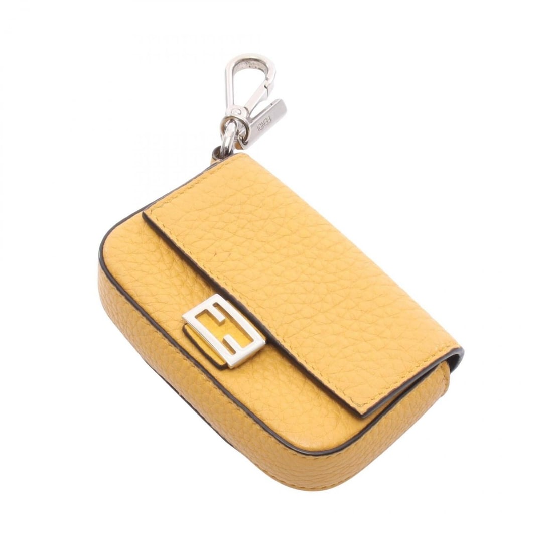 Fendi Nano Baguette Charm Belt Pouch Accessory Leather Women's Yellow (1 of 9)