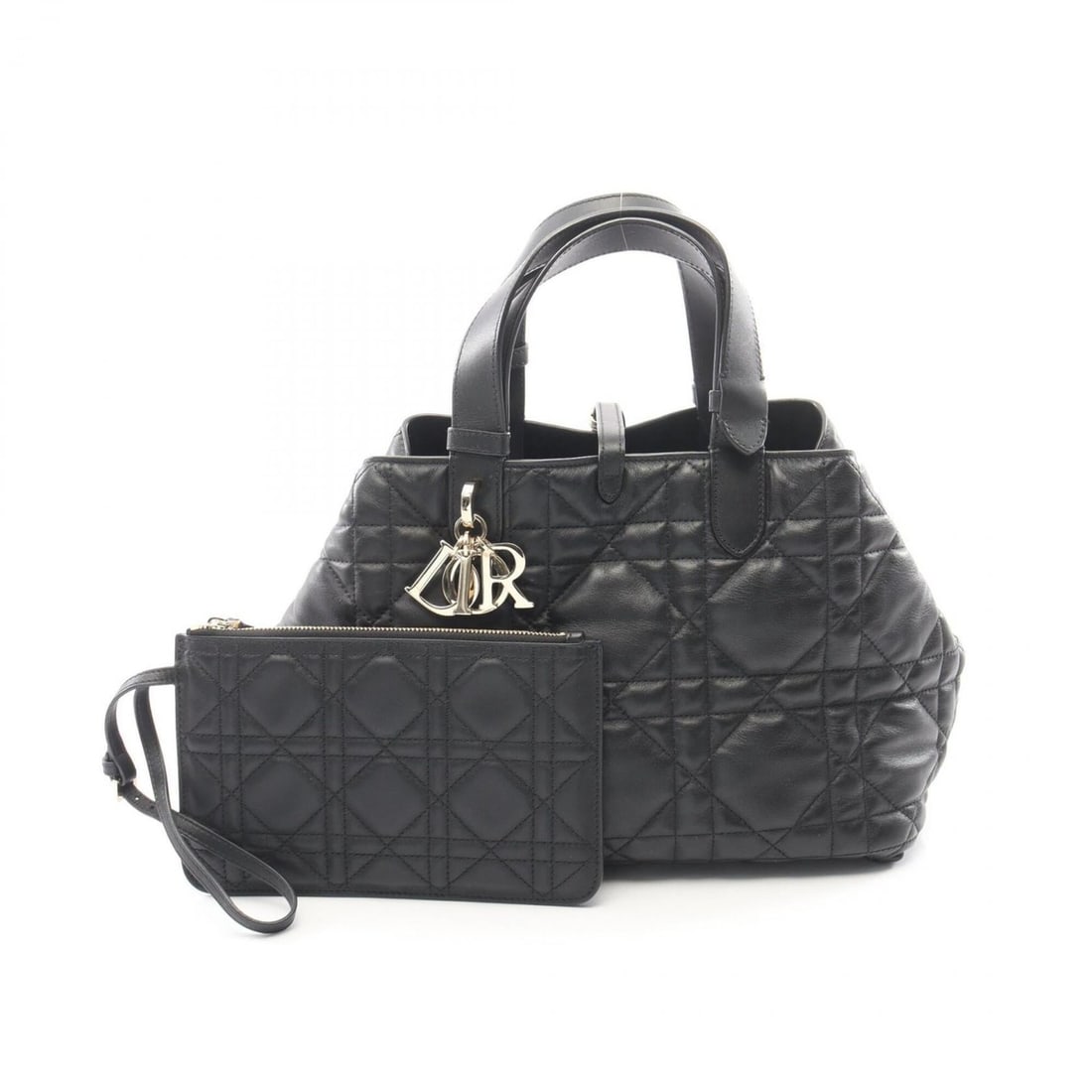 Christian Dior Dior Toujours Medium Macro Cannage Handbag, Leather, Women's, Black (M28210SHJ): --- Catalog ---Category: SizeSize (HxWxD): 20cm x 28cm x 16cm / 7.87'' x 11.02'' x 6.29''Category: DesignType: HandbagColor: BlackGender: WomenMaterial: Leather Category: GeneralMPN: M28210SHJBrand: C