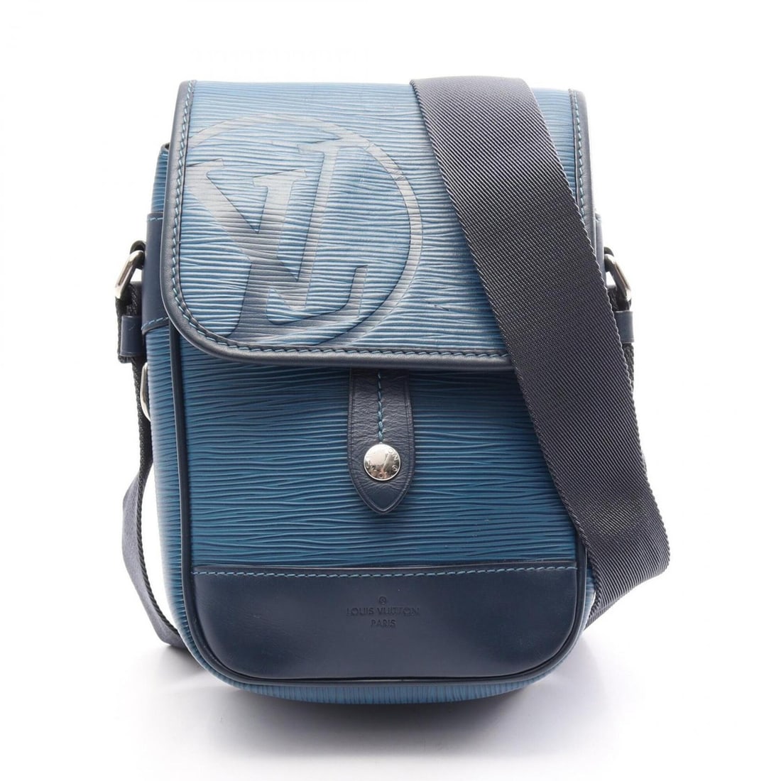 Louis Vuitton Downtown BB Messenger Bag, Epi Leather, Blue Azur, Shoulder Bag/Handbag, Men's, Blue,