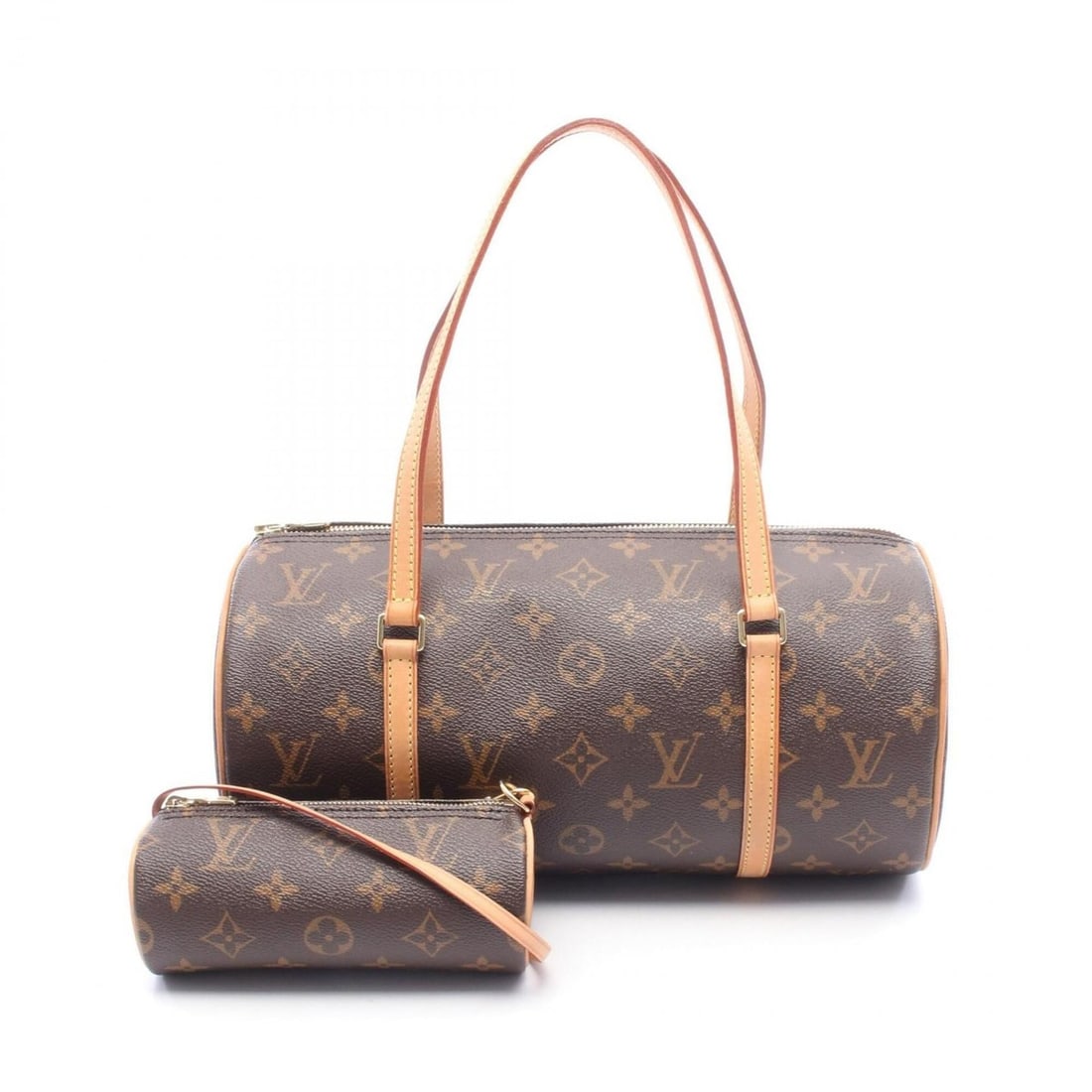 Louis Vuitton Papillon 30 Monogram Handbag, Coated Canvas Leather, Women's, Brown, M51385