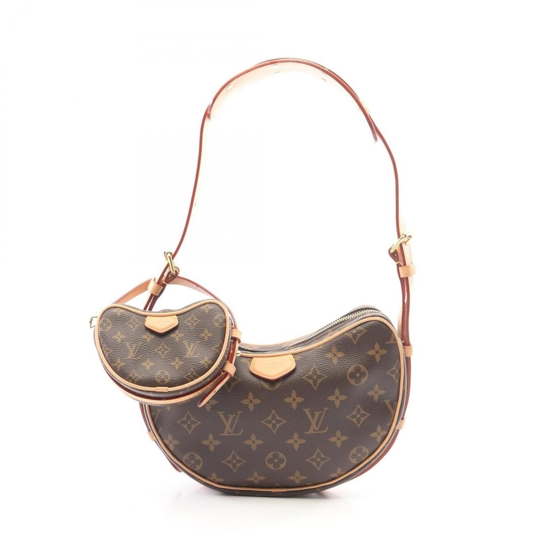 Louis Vuitton Croissant Monogram Shoulder Bag/Handbag, Coated Canvas and Leather, Women's, Brown,: --- Catalog ---Category: SizeSize (HxWxD): 14cm x 23cm x 6cm / 5.51'' x 9.05'' x 2.36''Category: DesignType: Handbag, Pouch, Shoulder bagColor: BrownGender: WomenMaterial: PVC , Coated canvas , Leathe