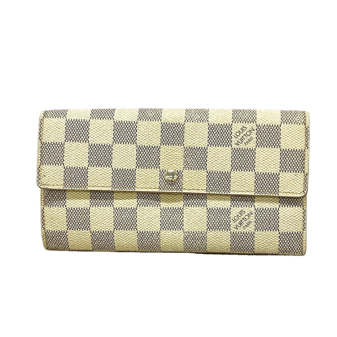 Louis Vuitton Damier Azur Portefeuille Sarah Long Wallet N61735 White Women's
