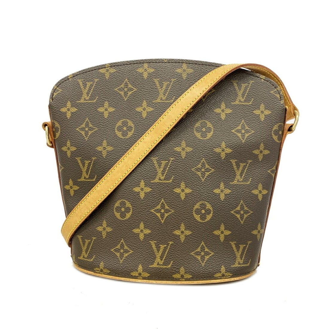 Louis Vuitton Monogram Druot Shoulder Bag M51290 Brown Women's