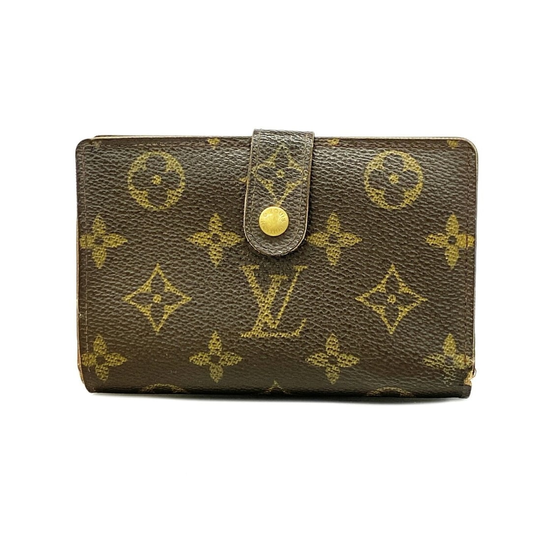 Louis Vuitton Monogram Portemonnaie Viennois Wallet M61663 Brown Women's