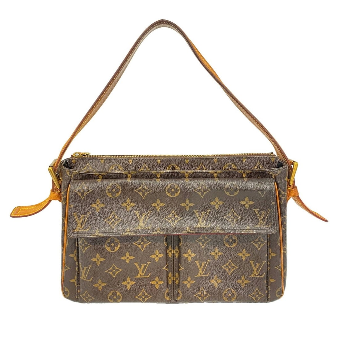 Louis Vuitton Monogram Vivacite GM Shoulder Bag M51163 Brown Women's