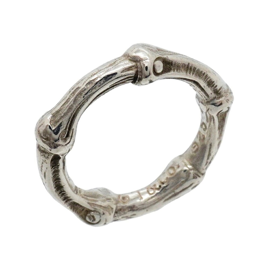 Tiffany & Co. Bamboo Ring, Sterling Silver 925, Size 12, Women's