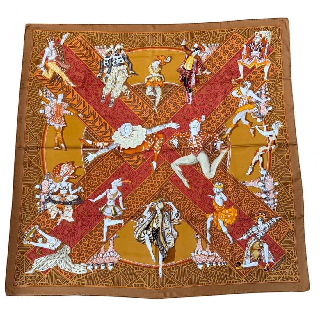 Hermes Carre 90 LES BALLETS RUSSES Russian Ballet Scarf Muffler for Women