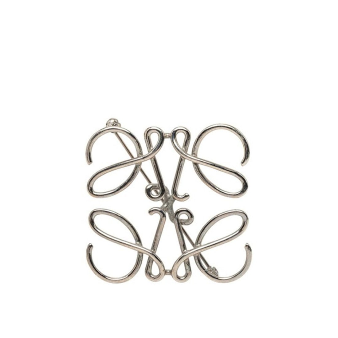 Loewe Anagram Brooch, Silver Metal, Women's: --- Catalog ---Category: SizeSize (HxWxD): 5.2cm x 5cm / 2.04'' x 1.96''Category: DesignType: BroochColor: SilverGender: WomenMaterial: MetalCategory: GeneralBrand: Loewe--- Item List ---Section: Cond