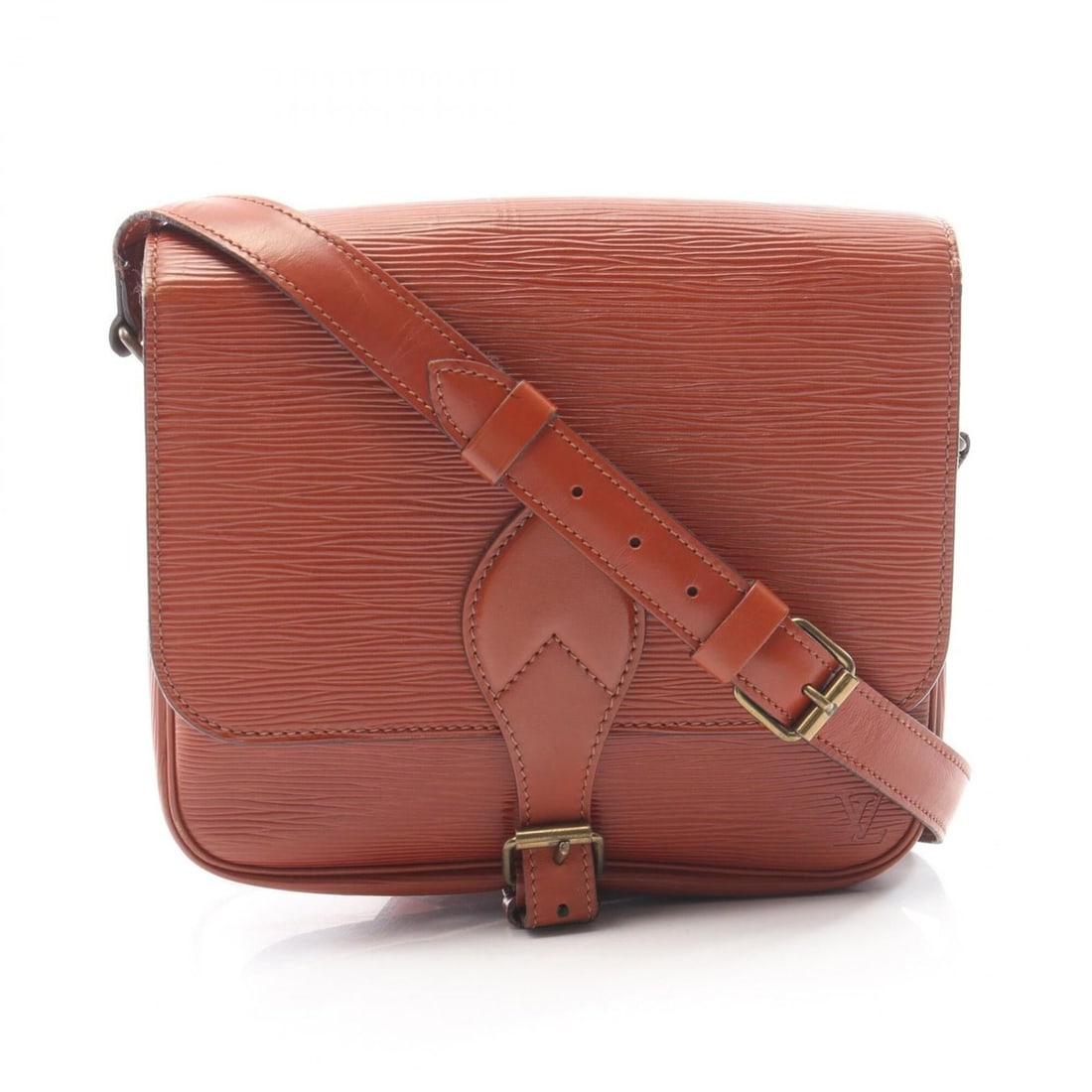 Louis Vuitton LOUIS VUITTON Cartouchiere Epi Kenya Brown Shoulder Bag Handbag Leather Women's M52243